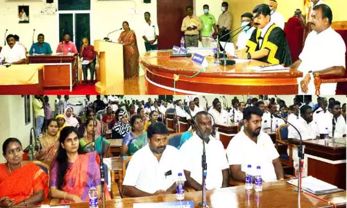 நெல்லையில் கருணாநிதி சிலை  அமைக்க நடவடிக்கை  மாநகராட்சி கூட்டத்தில் மேயர் சரவணன் பேச்சு