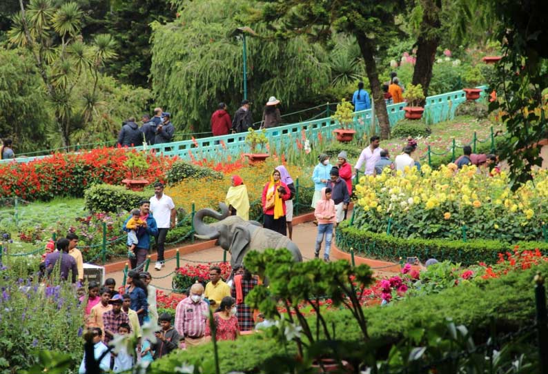 மலர் கண்காட்சியை காண ஊட்டியில் குவிந்த சுற்றுலா பயணிகள்...! மலர் கண்காட்சியை காண ஊட்டியில் குவிந்த சுற்றுலா பயணிகள்...!