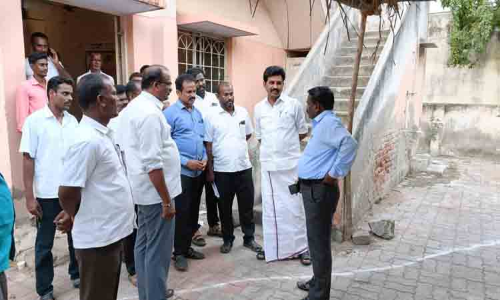 கோர்ட்டு அமைய உள்ள இடத்தை நீதிபதி ஆய்வு