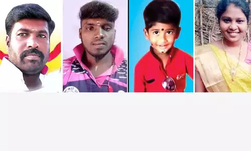 நின்ற லாரி மீது மினிலாரி மோதல்:  தந்தை-மகன் உள்பட 4 பேர் பலி  சிதம்பரம் அருகே பரிதாபம்