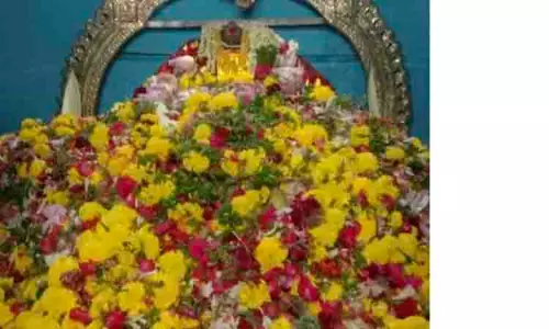 பகவதி அம்மன் கோவிலில் பூச்சொரிதல் விழா