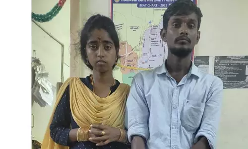 பாதுகாப்பு கேட்டு காதல் திருமண ஜோடி தஞ்சம்