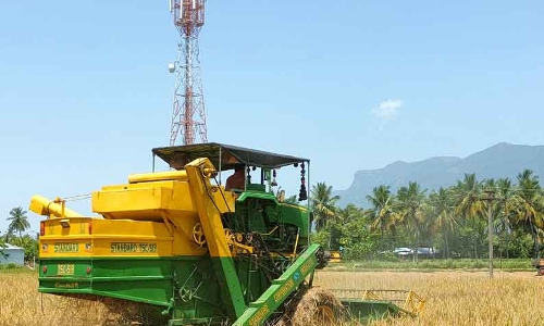 நெல்அறுவடை பணிகள் தொடக்கம் நெல்அறுவடை பணிகள் தொடக்கம்