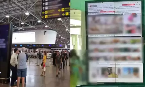 பிரேசிலில் விமான நிலையத்தில் ஆபாச படம் ஒளிபரப்பு..!! - பயணிகள் அதிர்ச்சி