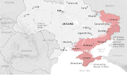 உக்ரைனின் வடகிழக்கு மற்றும் தெற்கில் ரஷிய ஷெல் தாக்குதல் தொடர்வதாக உக்ரைன் இராணுவம் தெரிவித்துள்ளது.