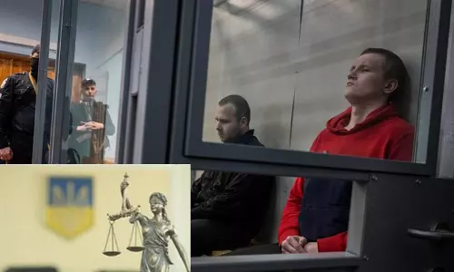 உக்ரைன் கோர்ட்டில் போர்க்குற்ற விசாரணை; கிராமங்களில் ஏவுகணை தாக்குதல் நடத்திய 2 ரஷிய வீரர்களுக்கு 11 ஆண்டுகள் சிறை!