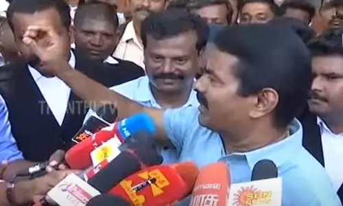 தனித்து போட்டியிட முடியுமா? - பாஜகவுக்கு சீமான் கிடுக்குப்பிடி கேள்வி தனித்து போட்டியிட முடியுமா? - பாஜகவுக்கு சீமான் கிடுக்குப்பிடி கேள்வி