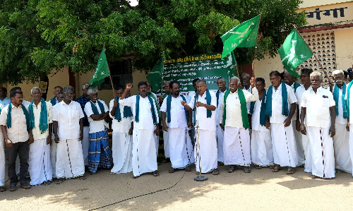 காவிரி, வைகை, குண்டாறு விவசாயிகள் கூட்டமைப்பு ஆர்ப்பாட்டம்