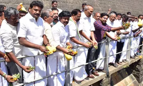 பாசன வசதிக்காக பாபநாசம் அணையில் இருந்து தண்ணீ்ர திறப்பு பாசன வசதிக்காக பாபநாசம் அணையில் இருந்து தண்ணீ்ர திறப்பு