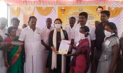 178 இருளர் குடும்பத்தினருக்கு வீடு கட்ட பணி ஆணை