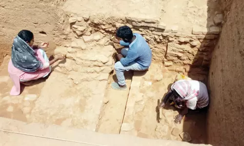 சோழர்கால அரண்மனையின் ஒரு பகுதி செங்கல் சுவர் கண்டுபிடிப்பு