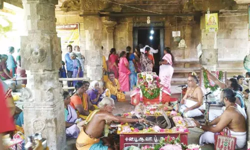 பொன்னமராவதி அருகே செவலூர் பூமிநாதர் கோவிலில் சிறப்பு யாகம்