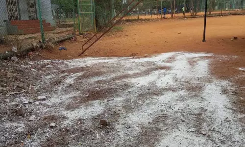 விளையாட்டு மைதானத்தில் கிடந்த குப்பைகள் அகற்றம்