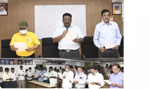 குழந்தை தொழிலாளர் எதிர்ப்பு தின உறுதிமொழி ஏற்பு