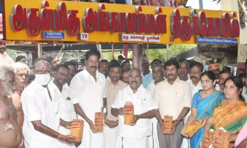 அங்காளபரமேஸ்வரி அம்மன் கோவிலில் ரூ.61 லட்சத்தில் சுகாதார வளாகம் கட்டும் பணி அங்காளபரமேஸ்வரி அம்மன் கோவிலில் ரூ.61 லட்சத்தில் சுகாதார வளாகம் கட்டும் பணி