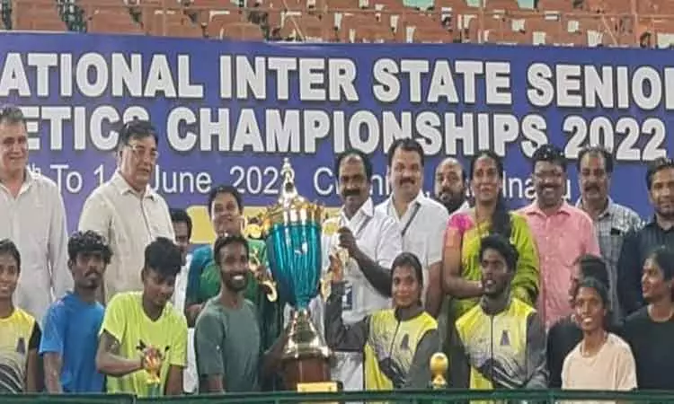 தேசிய சீனியர் தடகளம்: தமிழக அணி சாம்பியன் தேசிய சீனியர் தடகளம்: தமிழக அணி சாம்பியன்