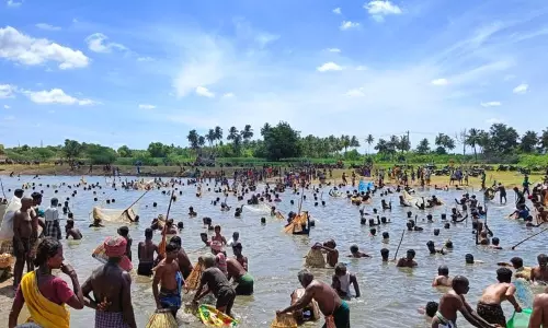 திண்டுக்கல்: 15 ஆண்டுகளுக்கு பின்னர் நடந்த மீன்பிடித் திருவிழா - ஆயிரக்கணக்கானவர்கள் பங்கேற்பு திண்டுக்கல்: 15 ஆண்டுகளுக்கு பின்னர் நடந்த மீன்பிடித் திருவிழா - ஆயிரக்கணக்கானவர்கள் பங்கேற்பு