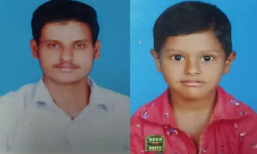 சேலம்: மோட்டார் சைக்கிள் லாரி நேருக்கு நேர் மோதல் - தந்தை,மகன் பலி சேலம்: மோட்டார் சைக்கிள் லாரி நேருக்கு நேர் மோதல் - தந்தை,மகன் பலி