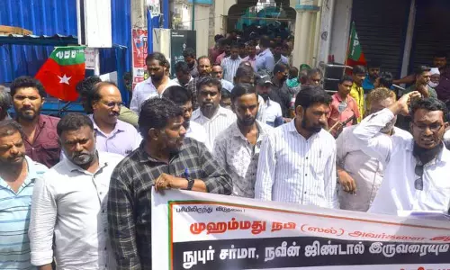 நாகர்கோவிலில் எஸ்.டி.பி.ஐ. கட்சியினர் ஆர்ப்பாட்டம்