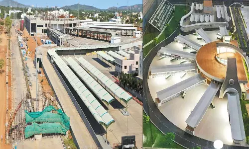 திறப்பு விழாவுக்கு தயாராகும் கிளாம்பாக்கம் பஸ் நிலையம் திறப்பு விழாவுக்கு தயாராகும் கிளாம்பாக்கம் பஸ் நிலையம்