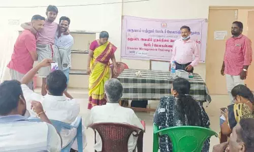 தன்னார்வலர்களுக்கு பேரிடர் மீட்பு பயிற்சி