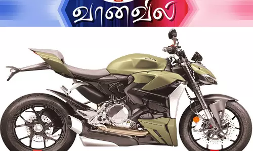 மெட்டாலிக் பச்சை வண்ணத்தில் டுகாடி ஸ்ட்ரீட் பைட்டர் வி 2