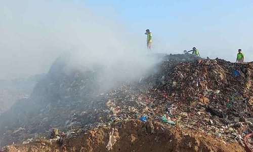 வெள்ளலூர் குப்பை கிடங்கில் தீ விபத்து