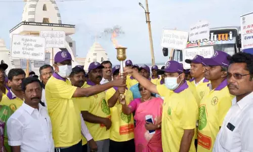 குமரியில் 21 இடங்களில் இருந்து விழிப்புணர்வு ஜோதி ஓட்டம்