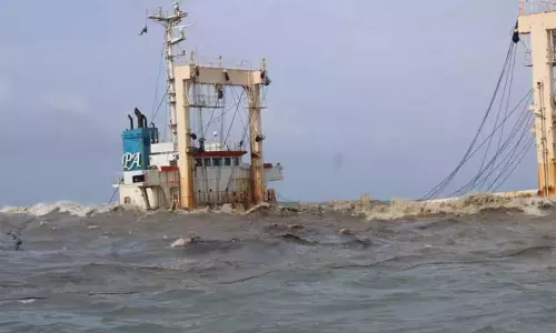 சிரியா சரக்கு கப்பலில் இருந்து டீசல் கசிவு; கடல்வாழ் உயிரினங்கள் பாதிக்கப்படும் அபாயம்