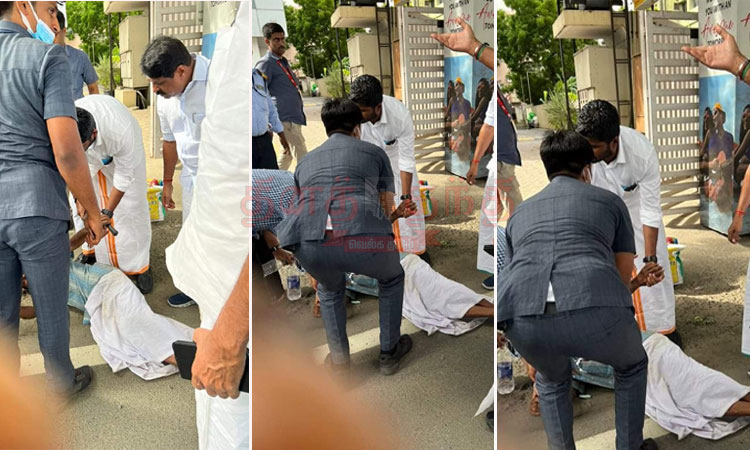 சாலையில் வலிப்பு வந்தவருக்கு உதவிய அண்ணாமலை