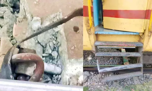 தண்டவாளத்தில் இரும்பு துண்டுகளை வைத்து குருவாயூர் எக்ஸ்பிரஸ் ரெயிலை கவிழ்க்க சதி தண்டவாளத்தில் இரும்பு துண்டுகளை வைத்து குருவாயூர் எக்ஸ்பிரஸ் ரெயிலை கவிழ்க்க சதி