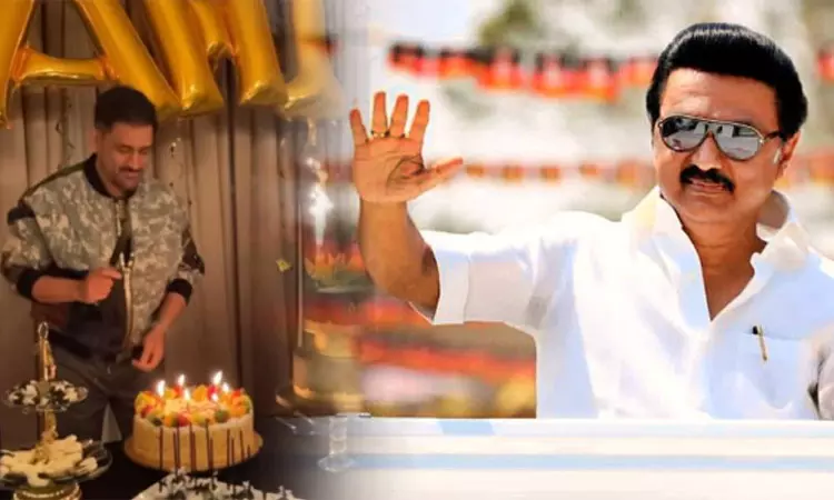 தோனியின் 41-வது பிறந்த நாள்: முதல்-அமைச்சர் மு.க.ஸ்டாலின் வாழ்த்து