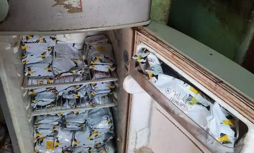 திண்டுக்கல் அருகே பிரிட்ஜில் பதுக்கி வைத்திருந்த 20 கிலோ புகையிலை பொருட்கள் பறிமுதல்