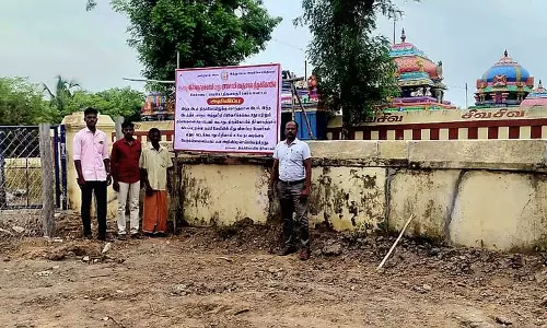 அறநிலையத்துறைக்கு சொந்தமான 1,820 சதுரஅடி இடம் மீட்பு அறநிலையத்துறைக்கு சொந்தமான 1,820 சதுரஅடி இடம் மீட்பு