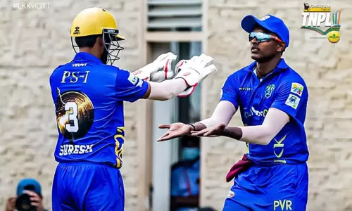 டிஎன்பிஎல்: கோவை அணிக்கு 158 ரன்கள் இலக்கு நிர்ணயித்தது திருப்பூர் அணி..! டிஎன்பிஎல்: கோவை அணிக்கு 158 ரன்கள் இலக்கு நிர்ணயித்தது திருப்பூர் அணி..!