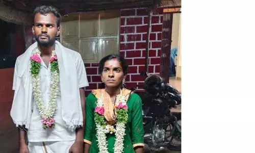 காட்டுப்புத்தூர் போலீஸ் நிலையத்தில் காதல் ஜோடி தஞ்சம்