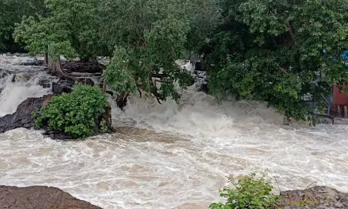 ஒகேனக்கல்லில் தொடர்ந்து வெள்ளப்பெருக்கு