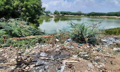 குப்பை கொட்டும் இடமாக மாறிவரும் ஊருணி