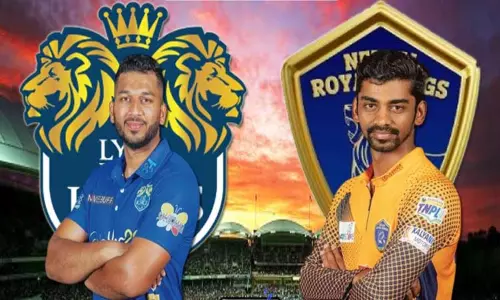 டி.என்.பி.எல்.: நெல்லை அணிக்கு எதிராக டாஸ் வென்ற கோவை அணி பேட்டிங் தேர்வு டி.என்.பி.எல்.: நெல்லை அணிக்கு எதிராக டாஸ் வென்ற கோவை அணி பேட்டிங் தேர்வு
