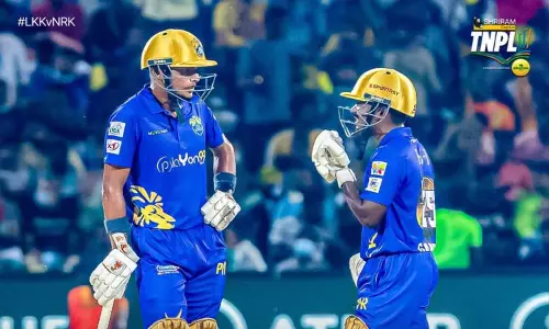டி.என்.பி.எல்.: நெல்லை அணிக்கு 178 ரன்கள் இலக்கு நிர்ணயித்தது லைகா கோவை கிங்ஸ் டி.என்.பி.எல்.: நெல்லை அணிக்கு 178 ரன்கள் இலக்கு நிர்ணயித்தது லைகா கோவை கிங்ஸ்
