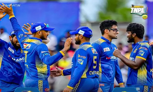 டிஎன்பிஎல்: திருச்சி அணியை 36 ரன்கள் வித்தியாசத்தில் வீழ்த்தியது மதுரை பாந்தர்ஸ் டிஎன்பிஎல்: திருச்சி அணியை 36 ரன்கள் வித்தியாசத்தில் வீழ்த்தியது மதுரை பாந்தர்ஸ்