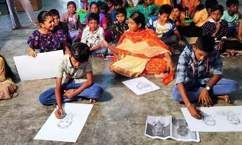 மாணவர்களுக்கு ஓவிய போட்டி