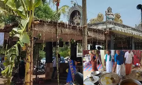 தஞ்சை மகா மாரியம்மன் கோவிலில் 1000 கிடாவெட்டி பிரமாண்ட விருந்து...!