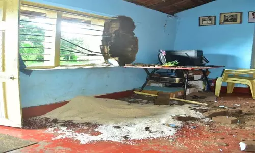 வீட்டை சூறையாடிய காட்டுயானைகள்; கிராம மக்கள் பீதி