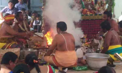 ஏழு கன்னிமார்கள் கோவிலில் மகா சண்டி ஹோமம்