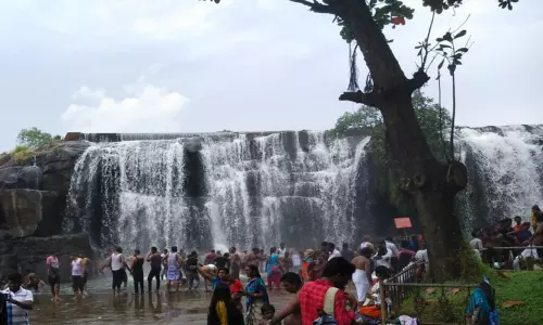 திற்பரப்பு அருவியில் உற்சாகமாக குளித்து மகிழ்ந்த சுற்றுலா பயணிகள்