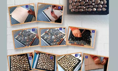 கூழாங்கற்கள் சுவர் அலங்காரம் கூழாங்கற்கள் சுவர் அலங்காரம்