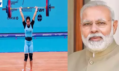 காமல்வெல்த் போட்டியில் வெள்ளி வென்ற பிந்த்யாராணி தேவிக்கு பிரதமர் மோடி வாழ்த்து