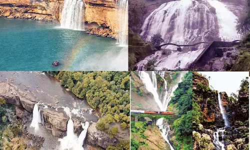 மழைக்காலத்தில் பிரமிக்க வைக்கும் நீர்வீழ்ச்சிகள்