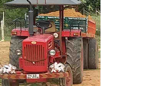 கிராவல் மண் கடத்திய டிராக்டர் பறிமுதல்